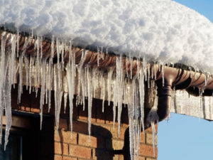 Ice Clogging Gutters